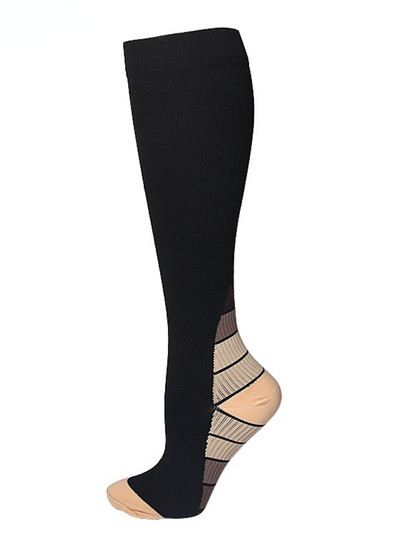 Kompressziós zoknik Nylon orvosi ápolási harisnyák Szabadtéri kerékpározásra specializálódott futás Gyorsan száradó, légáteresztő felnőtt sportzokni