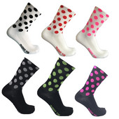 2021 șosete noi de ciclism profesioniști pentru femei, bărbați, curse, șosete de ciclism în aer liber, șosete de compresie pentru biciclete cu imprimare cu puncte