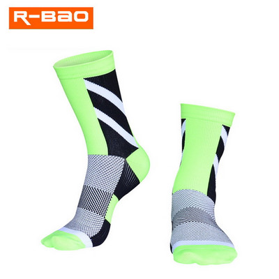 2022 1 pereche de șosete profesionale de compresie pentru ciclism pentru biciclete sport pentru bărbați, femei, biciclete mtb, șosete verde pentru bicicletă, alergare atletic