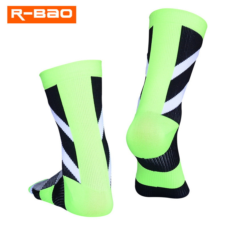 2022 1 pereche de șosete profesionale de compresie pentru ciclism pentru biciclete sport pentru bărbați, femei, biciclete mtb, șosete verde pentru bicicletă, alergare atletic