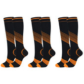 Șosete de compresie pentru ciclism Șosete de alergare elastice Șosete de călărie cu dungi colorate 3 perechi