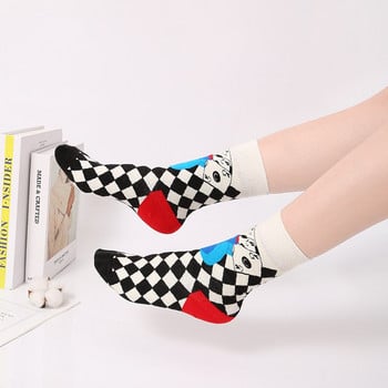 Instime 1 Pair Unisex Painting Style Crew Socks Γυναικείες streetwear Skateboard Sport Cycling Σχεδιαστικές κάλτσες βαμβακερές