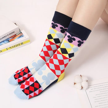 Instime 1 Pair Unisex Painting Style Crew Socks Γυναικείες streetwear Skateboard Sport Cycling Σχεδιαστικές κάλτσες βαμβακερές