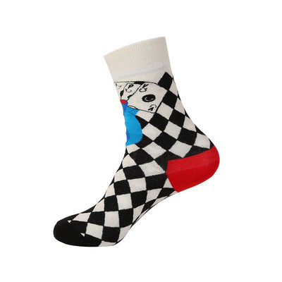 Instime 1 paar Unisex Painting Style Meeskonna sokid Naiste Tänavarõivad Rula Sport Jalgrattasõit Disainsokid Puuvillased