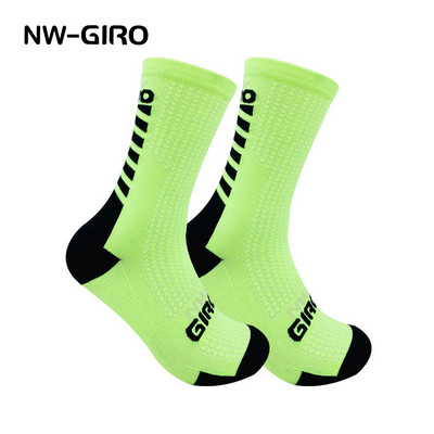 NW-GIRO 2022 Uus Jalgrattasokid Jalgrattaõde Compression Maanteeratas Jooksmine Mtb Põlveni valge Sport Naljakas Brand Must