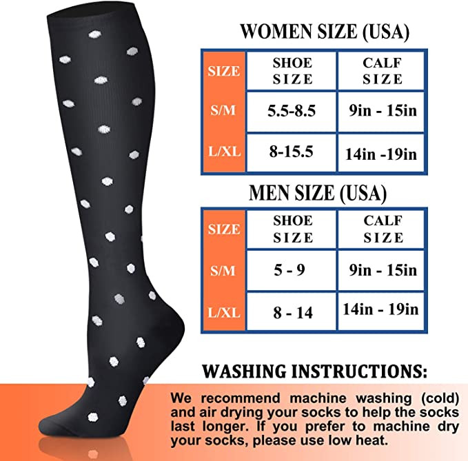 Șosete de compresie 20-30 mmhg Ciorapi medicali pentru alăptare Specializes Ciclism în aer liber Șosete sportive respirabile Edeme Șosete pentru diabet