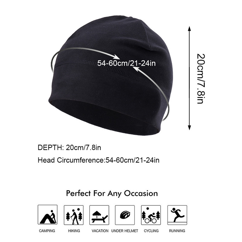 Šilta žieminė bėgimo kepurė terminė minkšta sportinė kepuraitė, elastinga snieglenčių kepuraitės, slidinėjimo žygiai, dviračių sporto šakos, vyriškos, moteriškos kepuraitės juodos raudonos