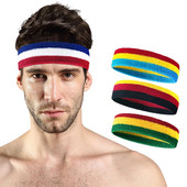 1PCS Фитнес бягане Колоездене Sweatband Пот лента за глава Мъже Жени Еластични дишащи йога ленти за коса Ленти за пот на главата