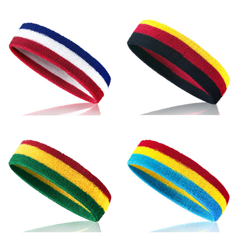 1PCS Фитнес бягане Колоездене Sweatband Пот лента за глава Мъже Жени Еластични дишащи йога ленти за коса Ленти за пот на главата