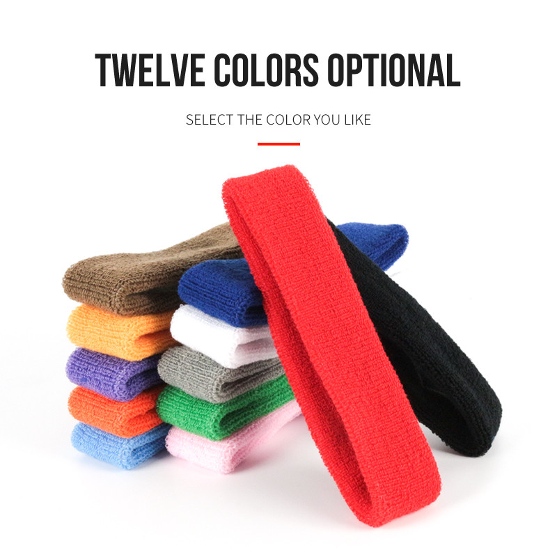 1PCS Фитнес бягане Колоездене Sweatband Пот лента за глава Мъже Жени Еластични дишащи йога ленти за коса Ленти за пот на главата