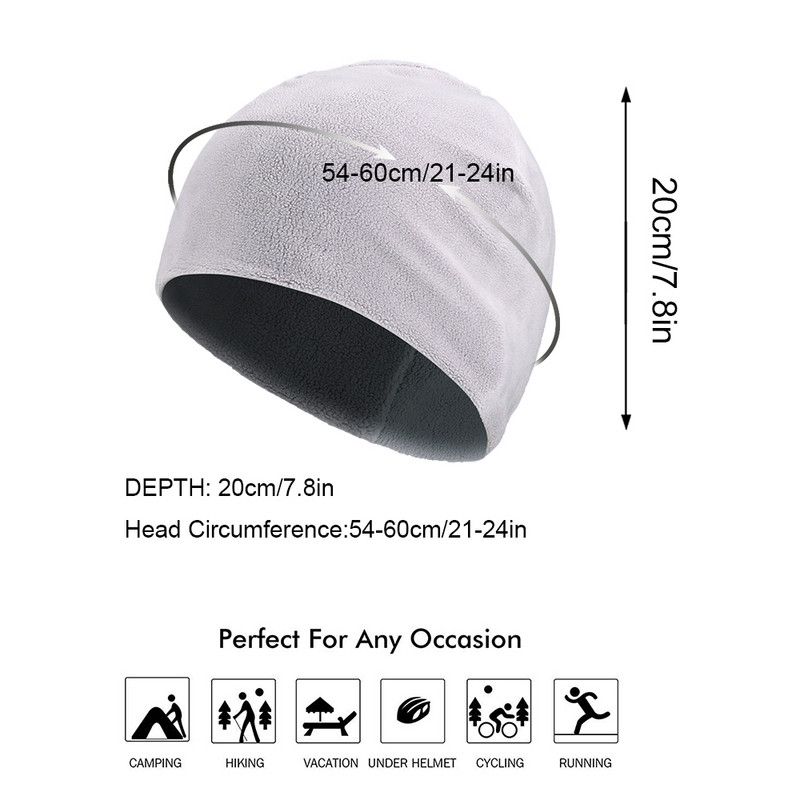 Mood Talvine fliisist nokamütsid Jalgratas Sport Tennis Fitness Stretch Jooksmine Matkamine Jalgrattamüts Lumelaud Pehme müts Mehed Naised