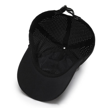 Мрежеста бързосъхнеща лятна шапка за мъже и жени Snapback Шапка за бягане Слънчева шапка Дишаща костна сенник за камион Спортни шапки в наличност