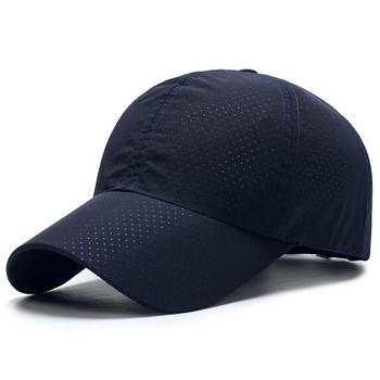 Мрежеста бързосъхнеща лятна шапка за мъже и жени Snapback Шапка за бягане Слънчева шапка Дишаща костна сенник за камион Спортни шапки в наличност