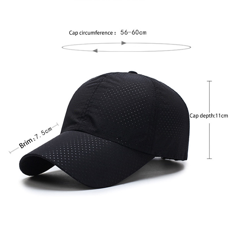 Võrgusilmast Quick Dry Summer Meeste Naiste Snapback Jooksumütsi Päikesemüts Hingavad Bone Truckeri päikesevari Spordimütsid laos