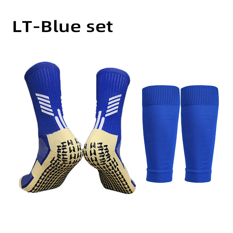 A Set Hight Elasticity Futbolo Blauzdų apsaugos Suaugusiesiems Vaikams Sporto Antblauzdžių Apdangalas Lauko Apsauginė įranga Nop Slip Futbolo Kojinės