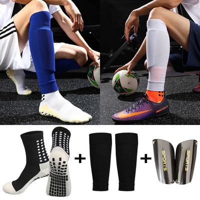1 κιτ Υψηλής ελαστικότητας μανίκια κνήμης ενήλικες Παιδικές αντιολισθητικές κάλτσες ποδοσφαίρου Κάλυμμα κολάν ποδοσφαίρου Αθλητικός προστατευτικός εξοπλισμός