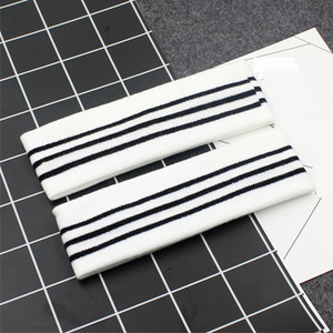 1 DB V elasztikus fejpánt sporttartozék tánc tenisz fejpánt szalag sztreccs csíkok fekete fehér hajpánt hip hop izzadságszalag