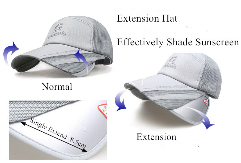 Şapci de baseball de vară în aer liber pentru femei Pălărie retractabilă pentru soare Gorras Casquette Touca Pălărie neagră anti-UV pentru alergare