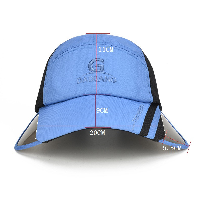 Şapci de baseball de vară în aer liber pentru femei Pălărie retractabilă pentru soare Gorras Casquette Touca Pălărie neagră anti-UV pentru alergare