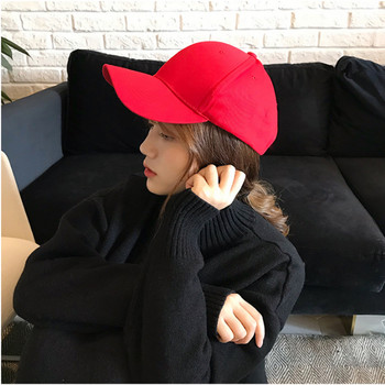 Гореща популярна ~пролет лято бягане ежедневна едноцветна шапка мъжка женска корейска версия на открито слънцезащитен сенник огъваща се шапка
