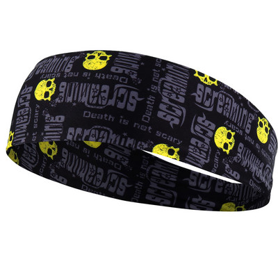 Γοτθικό κρανίο κεφαλόδεσμος Scary Sweatband Sweat Bandage Sport Head Hair Band Προπόνηση Τένις Γυμναστήριο Τζόκινγκ Μπάσκετ Γυναίκες Άντρες
