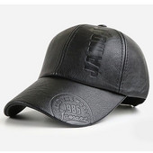 Kiváló minőségű téli sapka 2021 PU bőr baseball sapka férfi Snapback sapka férfi kamionos sapka PU bőr őszi téli baseball sapka