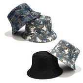 Plantain Tree Prinditud Kalurimüts Kahepoolne Kandmine Hawaii Korea päikesemüts Valamukübarad Suvised vabaaja tänavakandmise ämbrikübarad