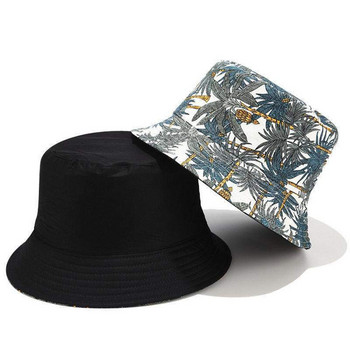 Καπέλο ψαρά με στάμπα Plantain Tree Καπέλο διπλής όψης Χαβάη Κορεάτικο καπέλο ηλίου Καπέλα ντουλάπας Καλοκαιρινό casual Street Wear Καπέλο κουβά