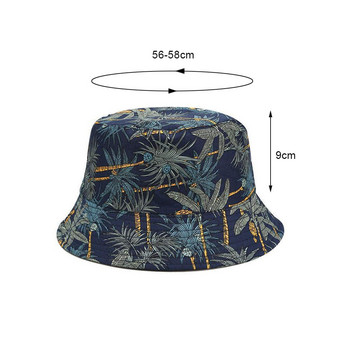 Καπέλο ψαρά με στάμπα Plantain Tree Καπέλο διπλής όψης Χαβάη Κορεάτικο καπέλο ηλίου Καπέλα ντουλάπας Καλοκαιρινό casual Street Wear Καπέλο κουβά