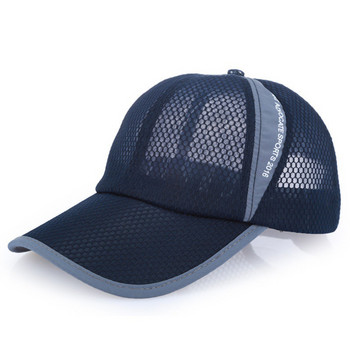 Летни унисекс мъжки риболовни бейзболни шапки Слънцезащитни дамски дишащи мрежести шапки със закопчаване Черни ежедневни спортни шапки Шапки