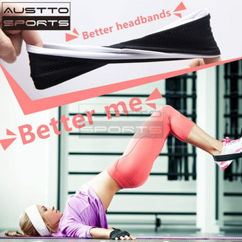 Austto Sports Headband Γυναικεία Yoga Slim Workout Cooling Sweatband Running Sycling Outdoor Sports