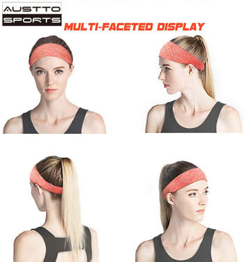 Austto Sports Headband Γυναικεία Yoga Slim Workout Cooling Sweatband Running Sycling Outdoor Sports