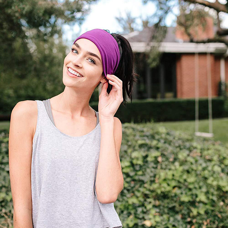 2021. Najnovije unisex jednobojne trake za kosu, elastične trake za muškarce, žene, rastezljive trake za kosu za fitness na otvorenom, trake za kosu