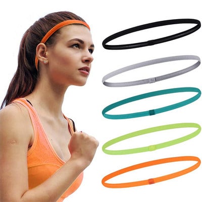 Bentiță elastică pentru păr Yoga Bandă subțire Sport Fitness Bandă elastică anti-alunecare care absoarbe transpirația Sală de gimnastică Alergare