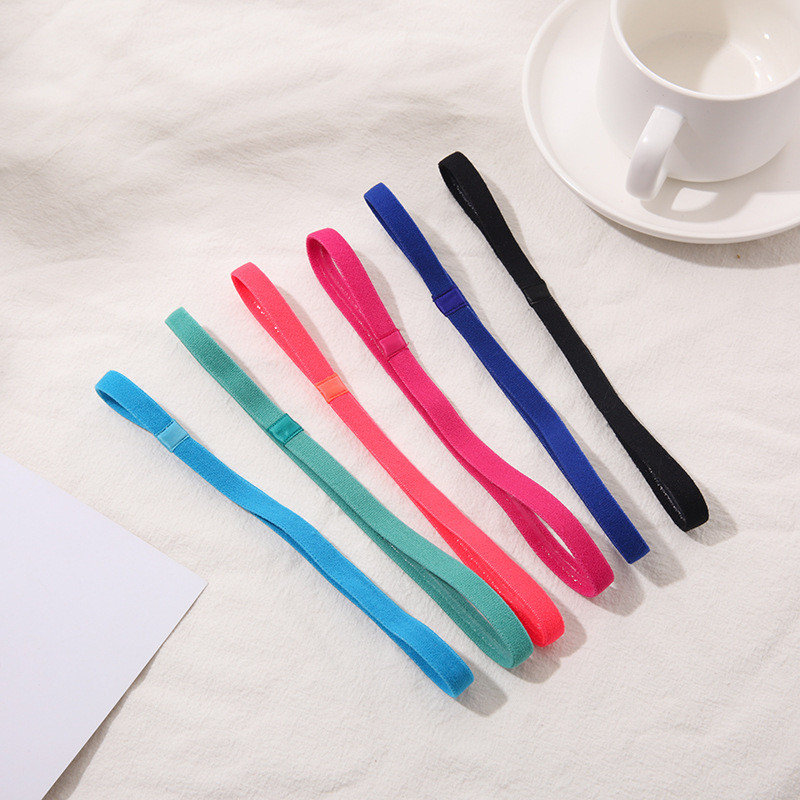 Elastīga Jogas Matu Lenta Galvas Lente Plāna Sporta Fitness Elastīga Neslīdoša Sviedrus absorbējoša galvas saite Sporta zāle Skriešana