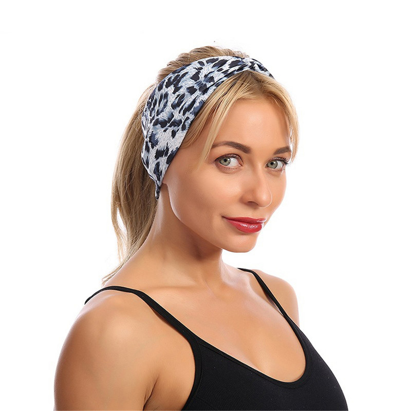Női fejpánt Vintage nyomtatás Rugalmas fejfedő Divat Sport Futó Jóga Gyakorlat Hajpánt Puha izzadságpánt Hajtartozékok