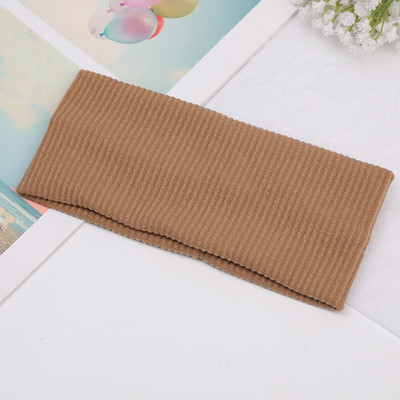 Bandă de transpirație de modă din bumbac tricotată Bandă de păr cu boruri late Banda elastică pentru sport pentru yoga Bandă pentru cap Bandă de păr simplă de culoare pură Femeii