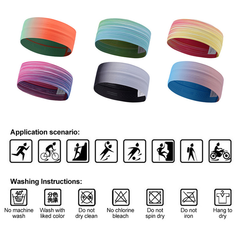 Neklizajuće trake za znojenje Traka za glavu Grip Tenis za jogu Košarka Trčanje Sport Atletsko trčanje Sportska znojnica Traka za kosu za kosu