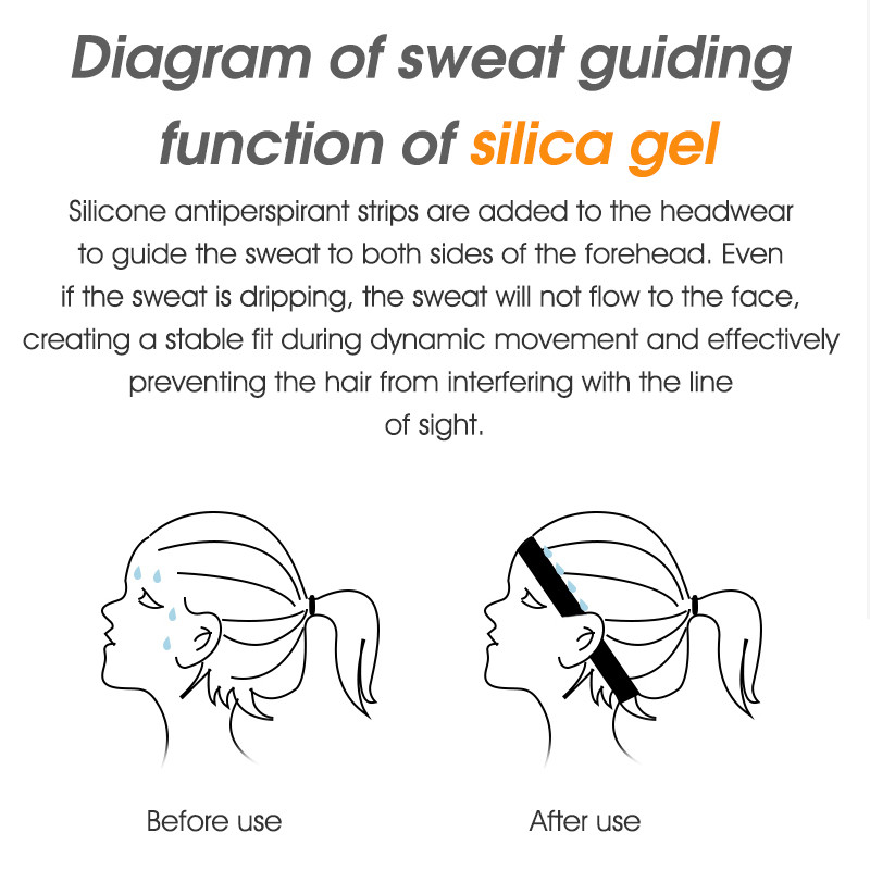 WEST BIKING libisemiskindel silikoonist higipael Teadusliku higistamisdisainiga juuksepael Hingav hubane spandex peapael Sport peakatted