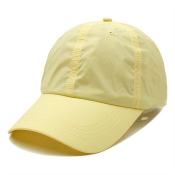 Бейзболна шапка Дамска пролетна и лятна шапка с конска опашка за спорт на открито, която може да се регулира, дишаща хип-хоп шапка