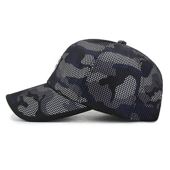 Καπέλα προσωπίδας καμουφλάζ εξωτερικού χώρου Αδιάβροχο ελαφρύ αναπνεύσιμο αθλητικό καπέλο UPF50+ Εξαιρετικά λεπτά ψυκτικά καπέλα μπέιζμπολ