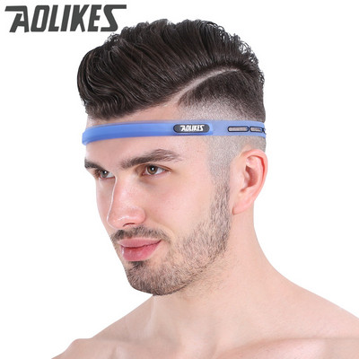 Aolikes Sport hajgumik Elasztikus Pilates Jóga Szilikon Vezető Öv Izzasztó fejpánt Fejfedők Verejtékszalag Edzőteremvédő