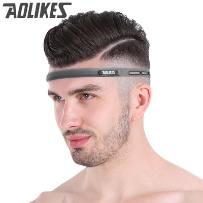 Aolikes Sport hajgumik Elasztikus Pilates Jóga Szilikon Vezető Öv Izzasztó fejpánt Fejfedők Verejtékszalag Edzőteremvédő