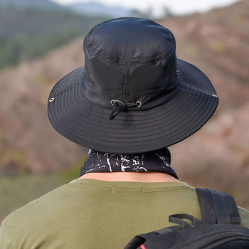 Ανδρικά καπέλα για ηλίου εξωτερικού χώρου με φαρδύ γείσο Αντι-UV Καπέλα παραλίας Γυναικεία καπέλο κουβά Καλοκαιρινό κάμπινγκ πεζοπορίας