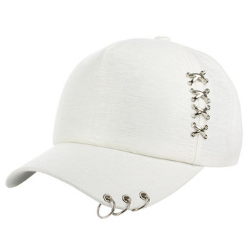 Бейзболна шапка Мода за слънце Шапка Летен слънцезащитен крем за мъже и жени Железен пръстен H НОВО
