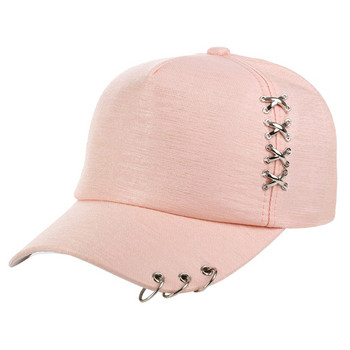 Бейзболна шапка Мода за слънце Шапка Летен слънцезащитен крем за мъже и жени Железен пръстен H НОВО