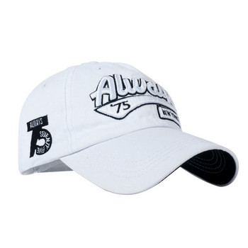 Φθινοπωρινό βαμβακερό καπέλο μπέιζμπολ Γυναικείο κέντημα casual γράμμα Always75 3D τρισδιάστατο κεντημένο Dad Cap Ανδρικό Wild Skully C