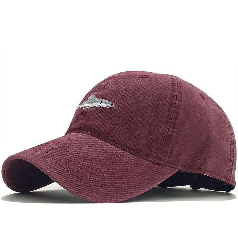 Milline duši all õmmeldud Shark Snapback mehemüts Pesapallimüts Hip-hop tikandid Kumer Strapback isamüts Suvine kala päikesekübar