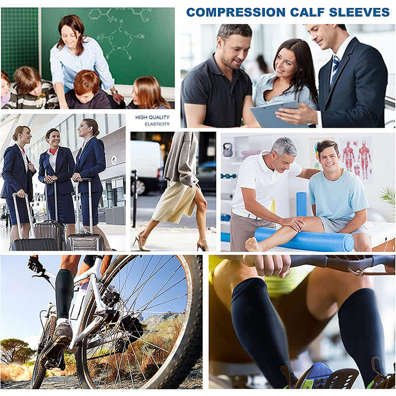 BraceTop meditsiinilised kompressioonsukad, 15-20 mmhg sokid säärevarrukas, sääre kompressioonvarrukad, säärevalu leevendamine, sääre sääre tugi