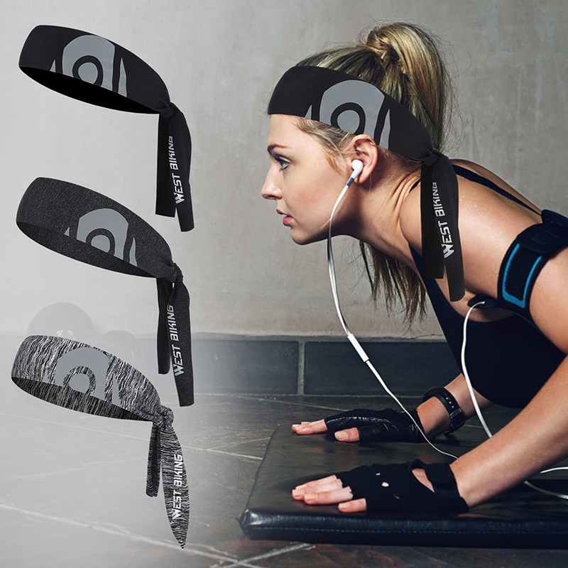 WEST BIKING Bentiță absorbantă pentru ciclism Bărbați, femei, Bandă pentru transpirație, Benzi de păr pentru yoga, Bentita de păr anti-alunecare, Uscare rapidă, Alergare, Fitness